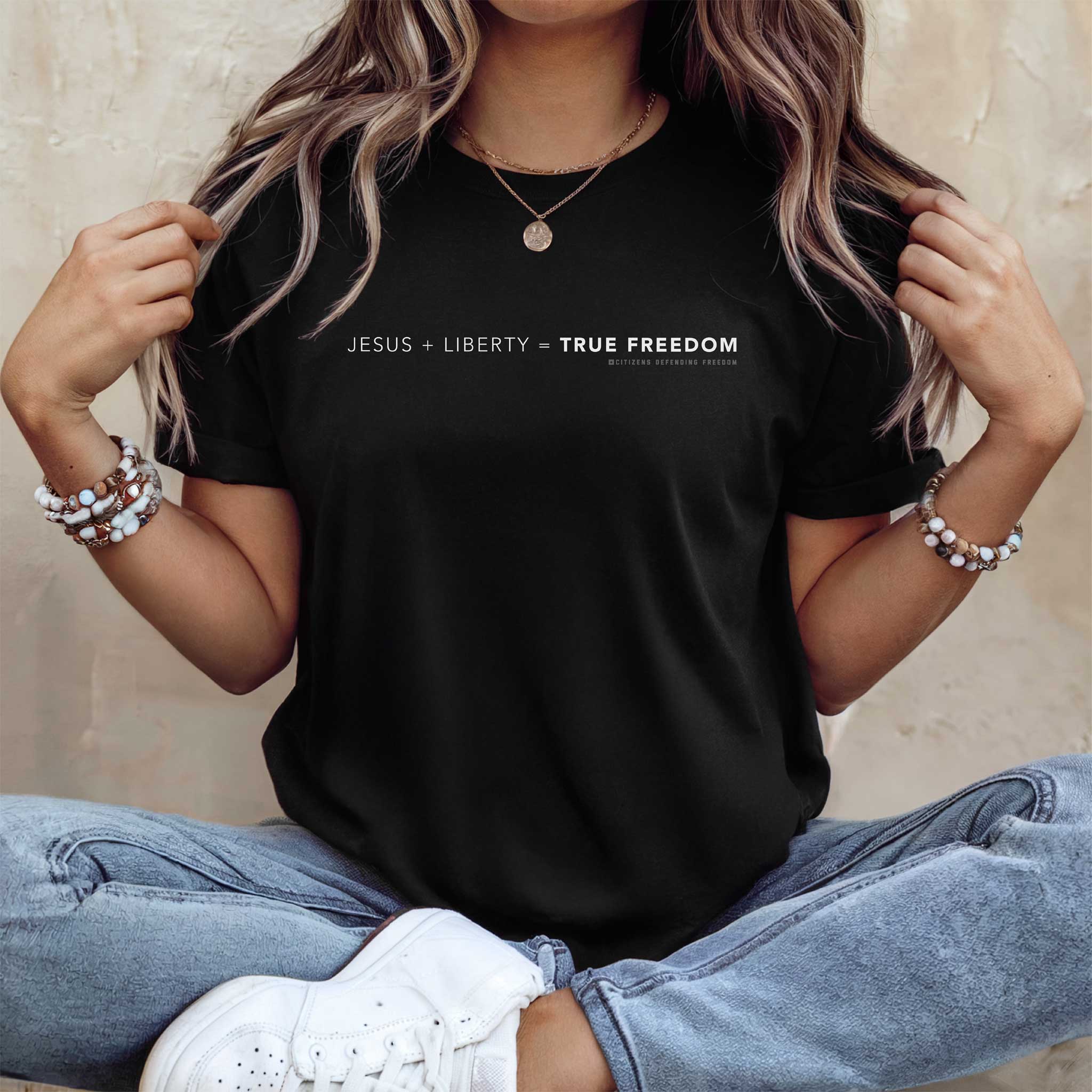 Jesus + Liberty = True Freedom Tee