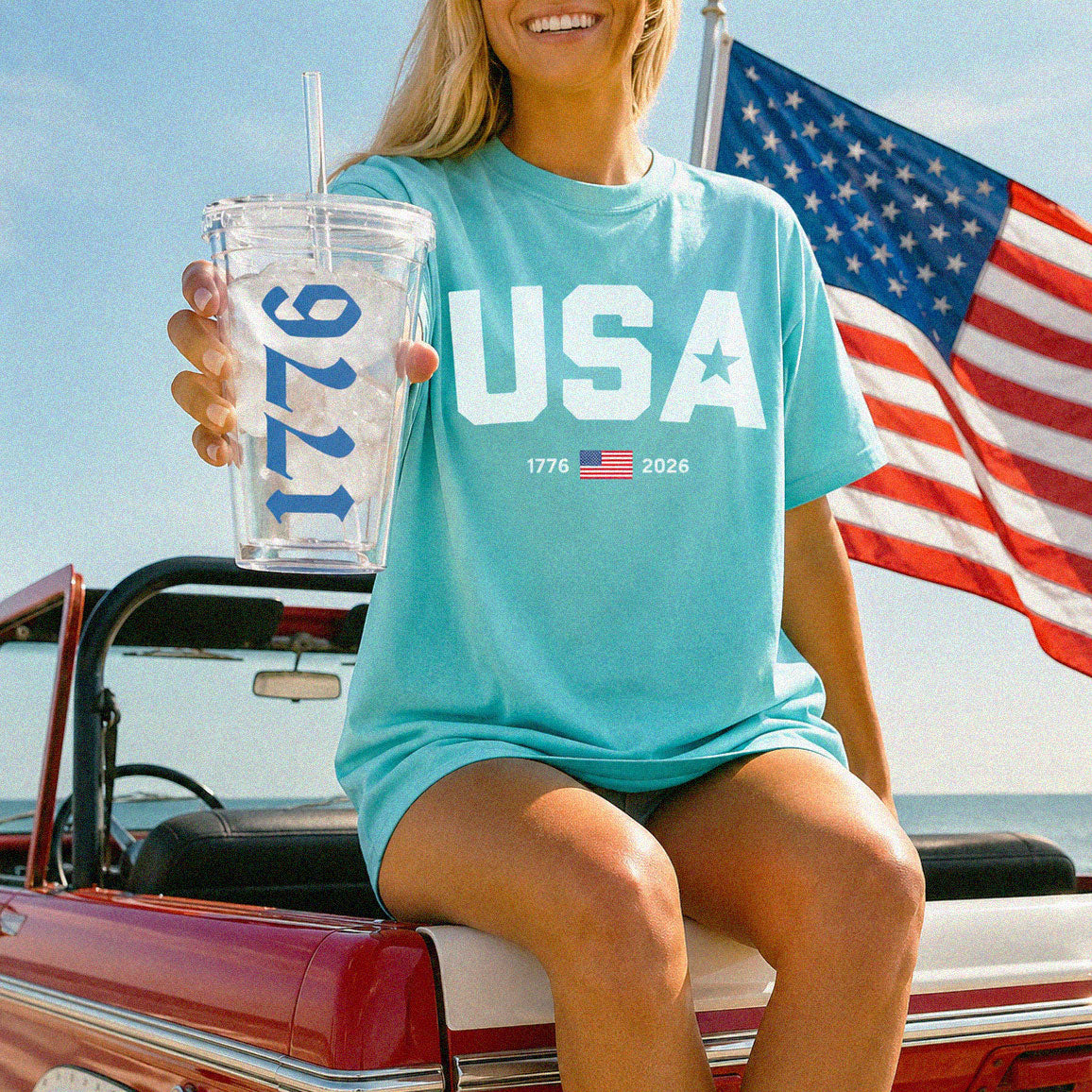 1776 / 2026 Patriotic Acrylic Tumbler, 16oz